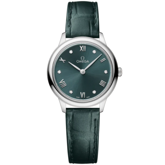 DE VILLE PRESTIGE 27 MM STAINLESS STEEL WITH GREEN DIAL