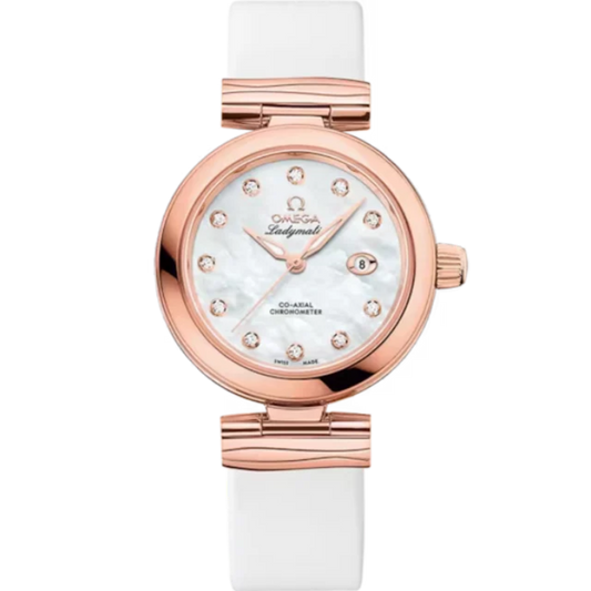 DE VILLE LADYMATIC 34 MM SEDNA™ GOLD WITH MOTHER OF PEARL DIAL