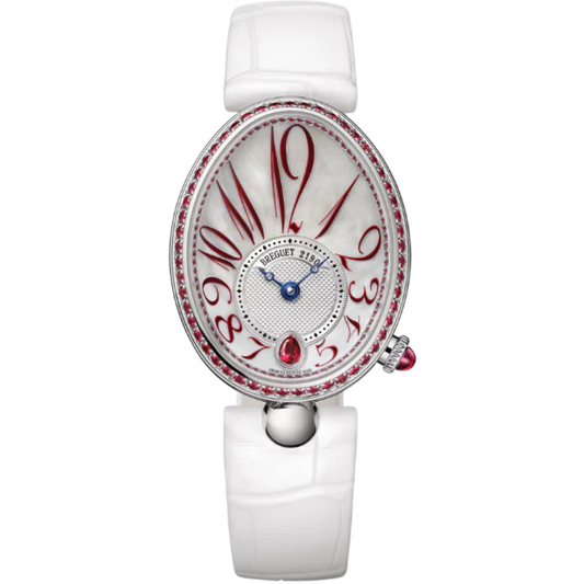 REINE DE NAPLES 8918 36 MM WHITE GOLD WITH MOTHER OF PEARL DIAL