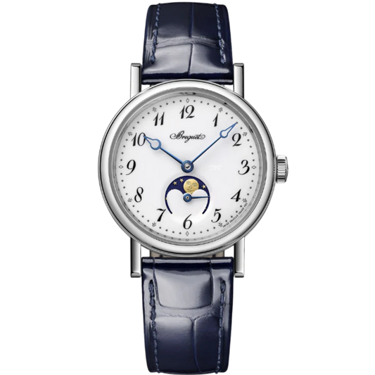 CLASSIQUE DAME 9087 30 MM WHITE GOLD WITH WHITE "GRAND FEU" ENAMEL DIAL