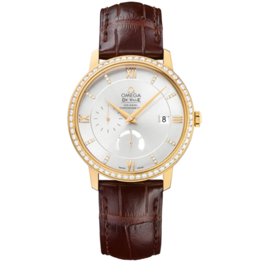 DE VILLE PRESTIGE 39 MM YELLOW GOLD WITH SILVER DIAL