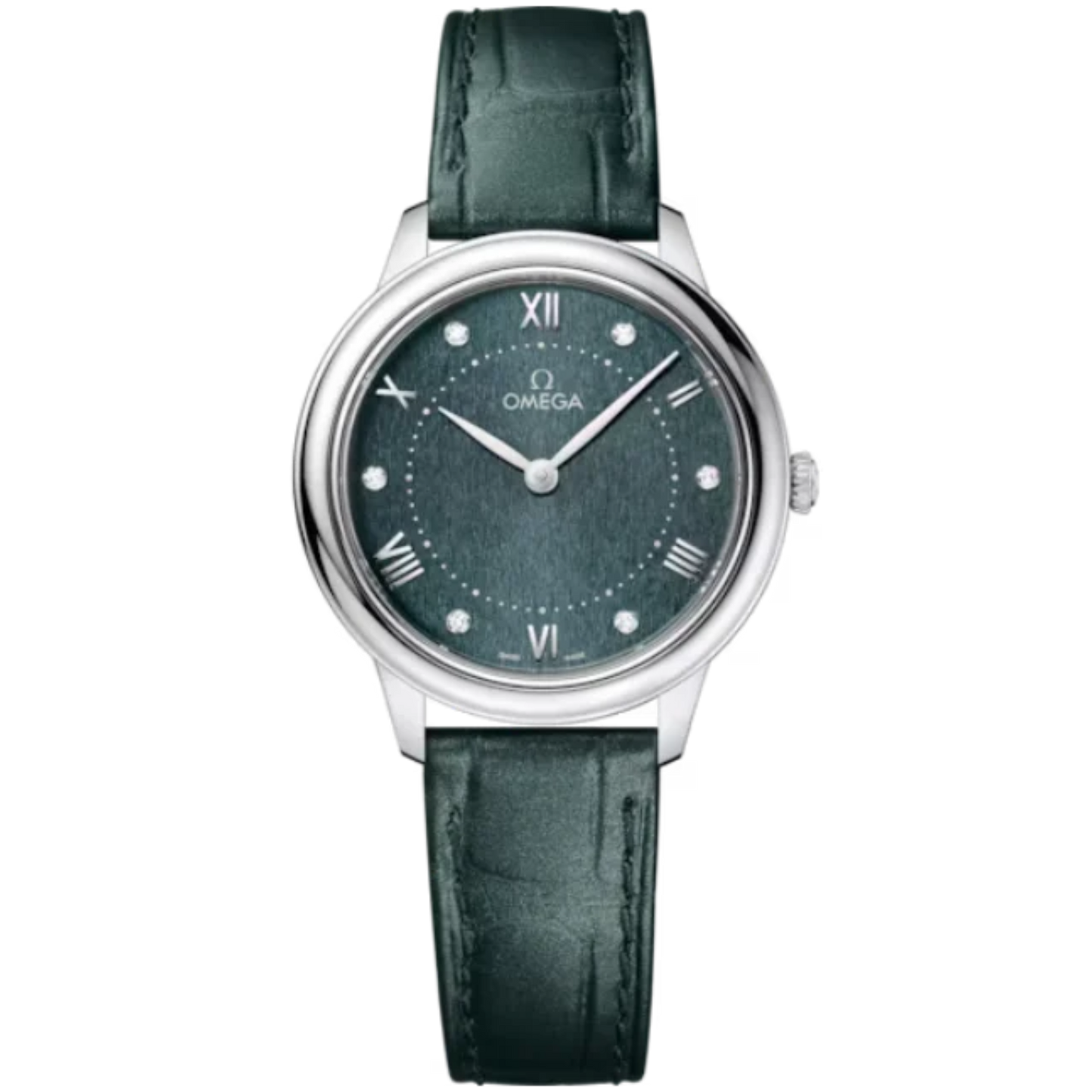 DE VILLE PRESTIGE 30 MM STAINLESS STEEL WITH GREEN DIAL