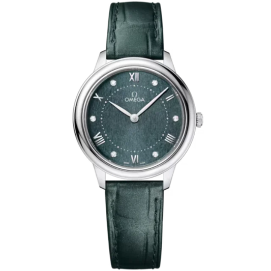 DE VILLE PRESTIGE 30 MM STAINLESS STEEL WITH GREEN DIAL