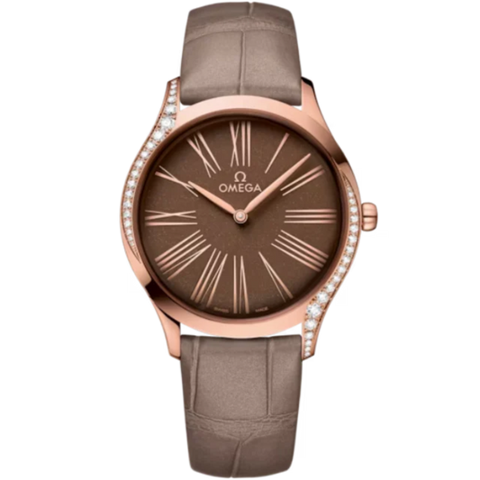 DE VILLE TRÉSOR 36 MM SEDNA™ GOLD WITH BROWN DIAL