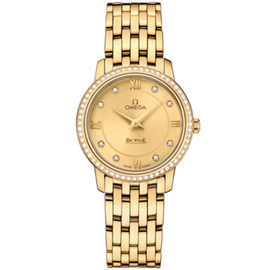 DE VILLE PRESTIGE 27 MM YELLOW GOLD WITH YELLOW DIAL