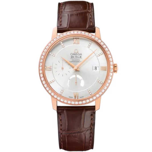 DE VILLE PRESTIGE 39 MM RED GOLD WITH SILVER DIAL