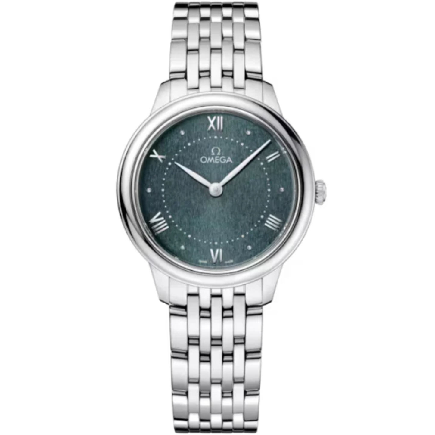 DE VILLE PRESTIGE 30 MM STAINLESS STEEL WITH GREEN DIAL