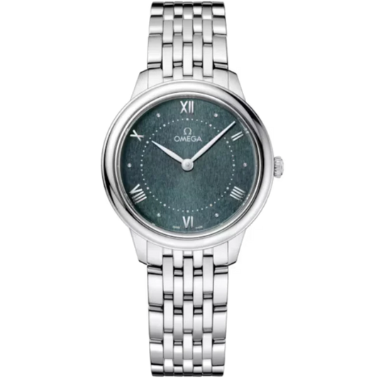 DE VILLE PRESTIGE 30 MM STAINLESS STEEL WITH GREEN DIAL