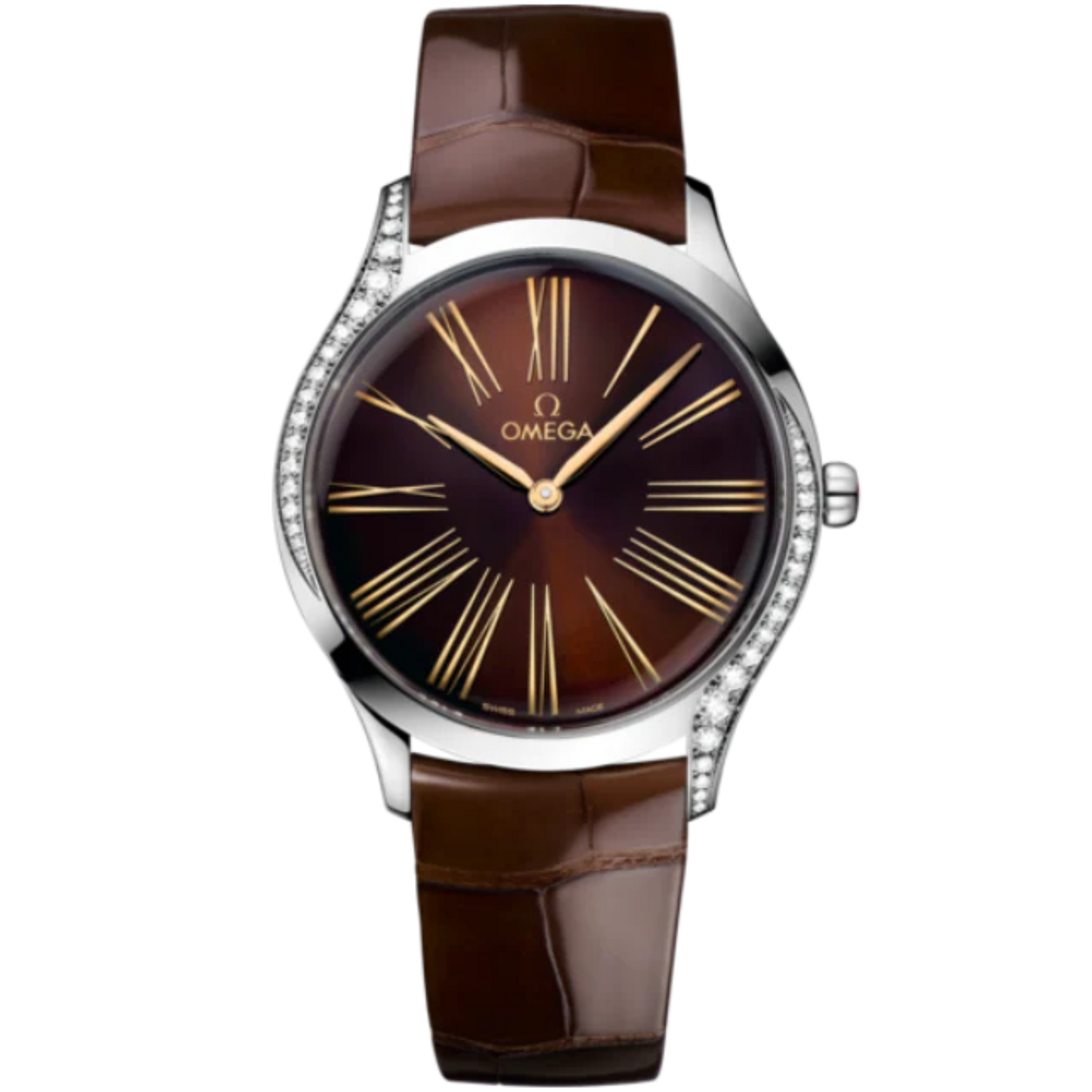 DE VILLE TRÉSOR 36 MM STAINLESS STEEL WITH BROWN DIAL