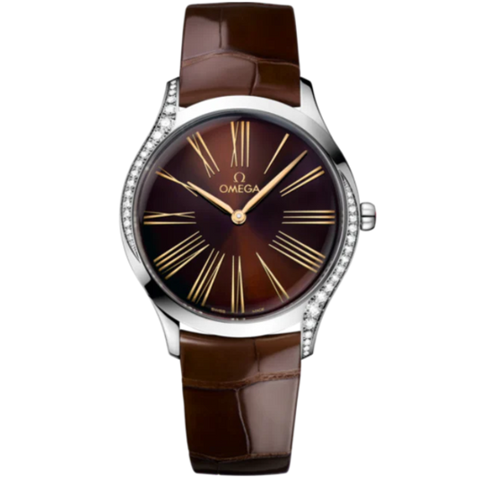 DE VILLE TRÉSOR 36 MM STAINLESS STEEL WITH BROWN DIAL