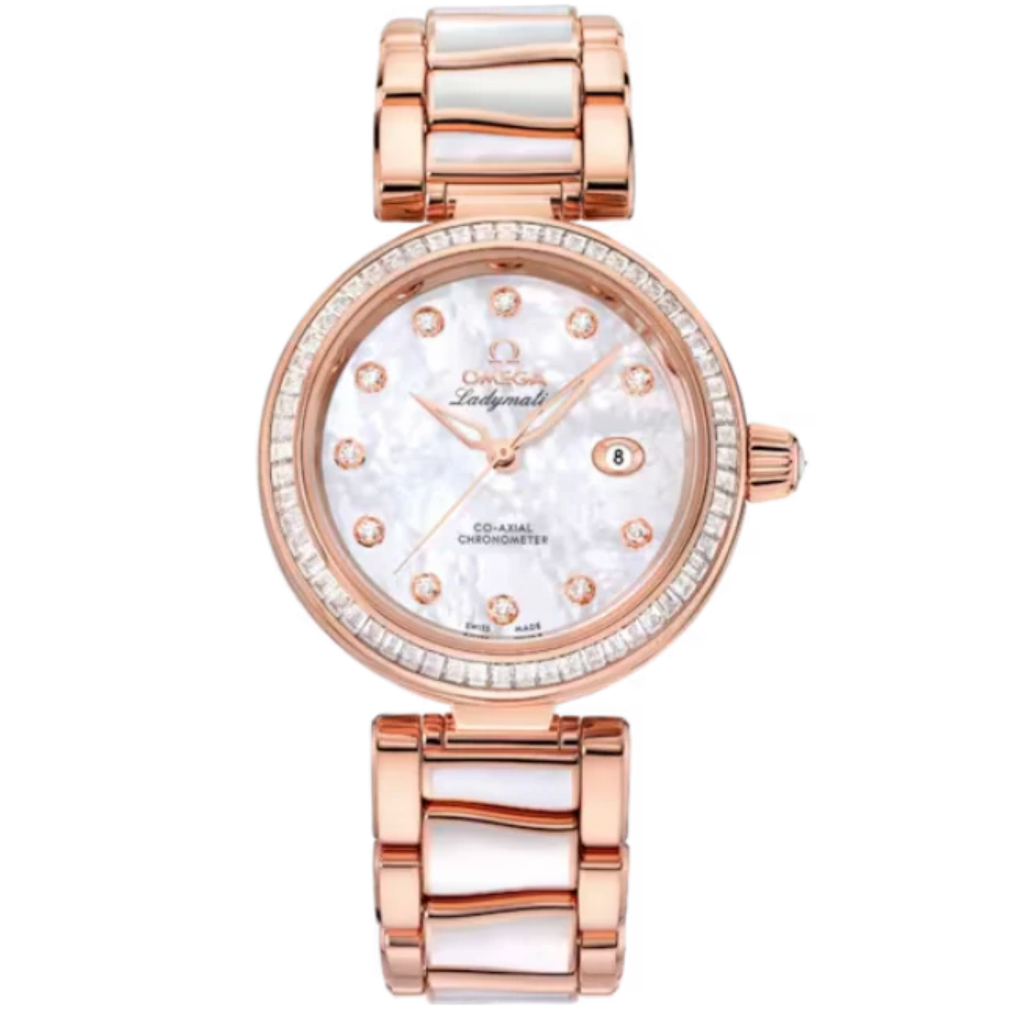 DE VILLE LADYMATIC 34 MM SEDNA™ GOLD WITH MOTHER OF PEARL DIAL