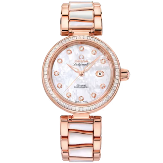 DE VILLE LADYMATIC 34 MM SEDNA™ GOLD WITH MOTHER OF PEARL DIAL