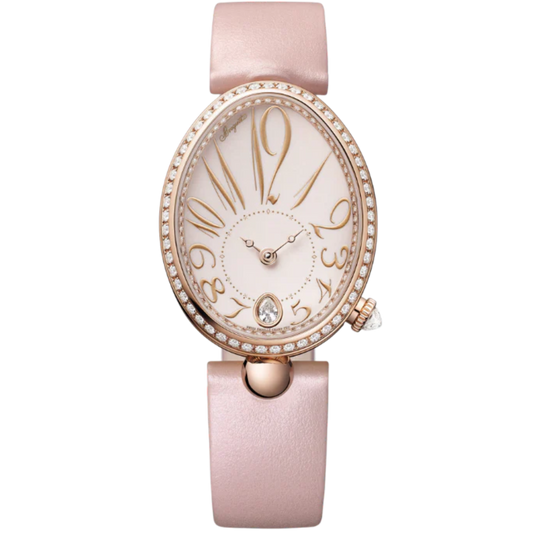 REINE DE NAPLES 8918 36 MM ROSE GOLD WITH LIGHT PINK "GRAND FEU" ENAMEL DIAL