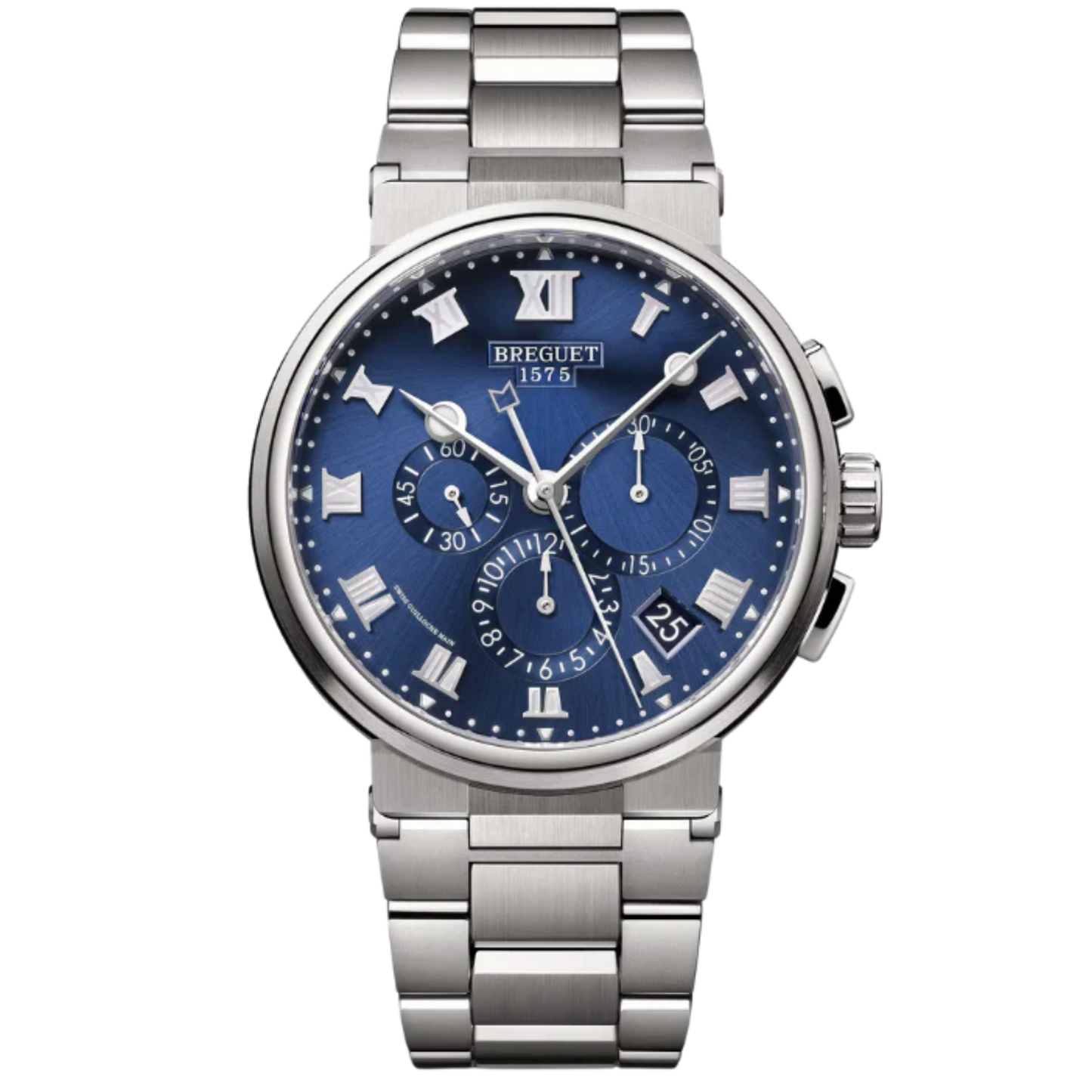 MARINE CHRONOGRAPHE 5527 42 TITANIUM WITH SUNBURST BLUE DIAL