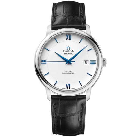 DE VILLE PRESTIGE 39 MM WHITE GOLD WITH WHITE DIAL
