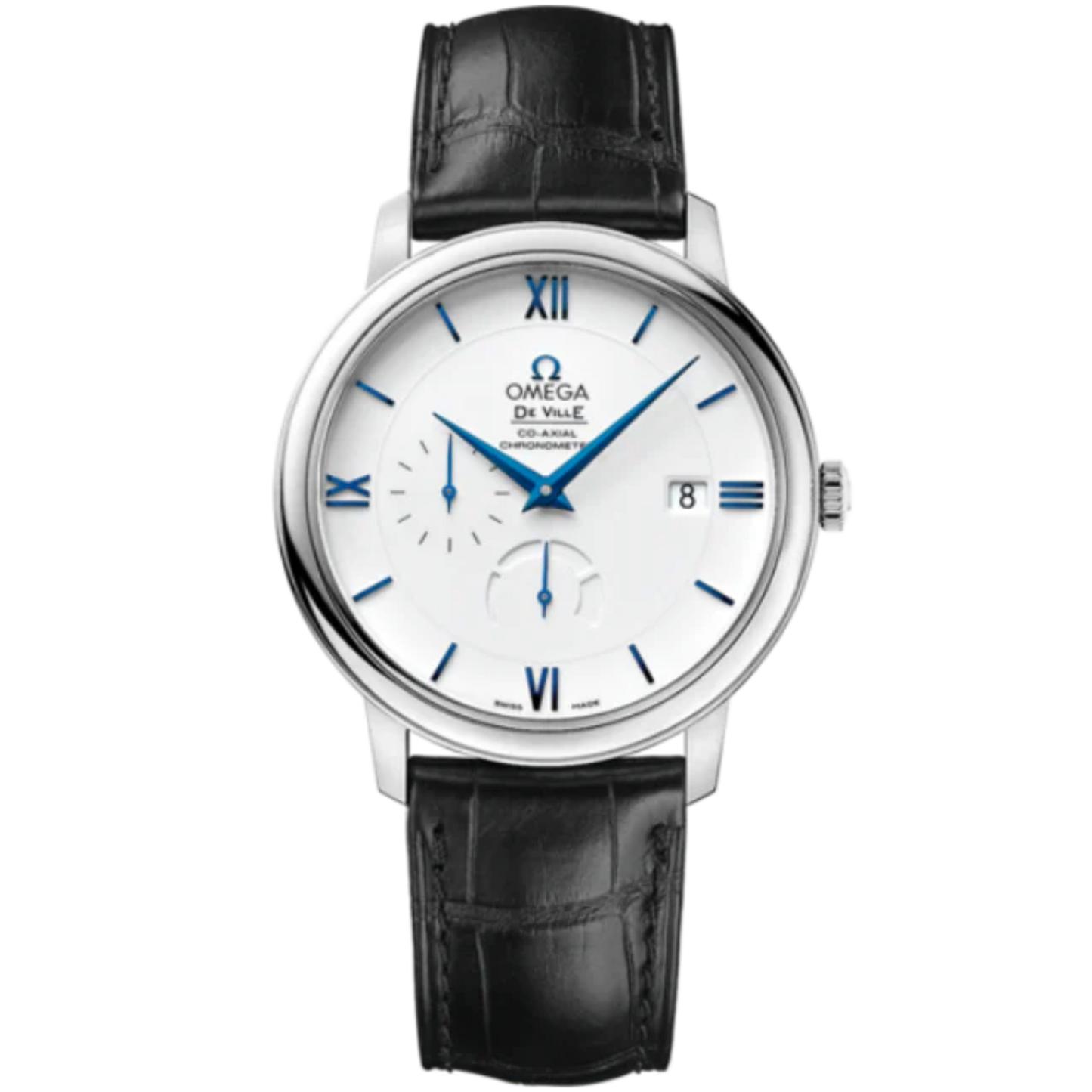 DE VILLE PRESTIGE 39 MM WHITE GOLD WITH WHITE DIAL
