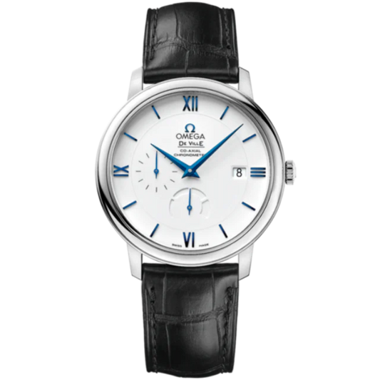 DE VILLE PRESTIGE 39 MM WHITE GOLD WITH WHITE DIAL