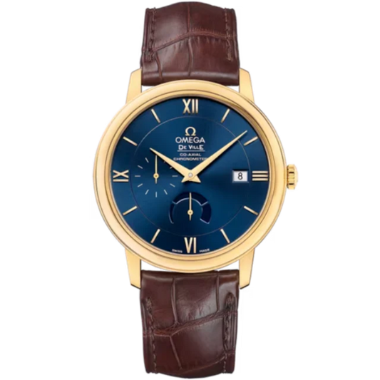 DE VILLE PRESTIGE 39 MM YELLOW GOLD WITH BLUE DIAL