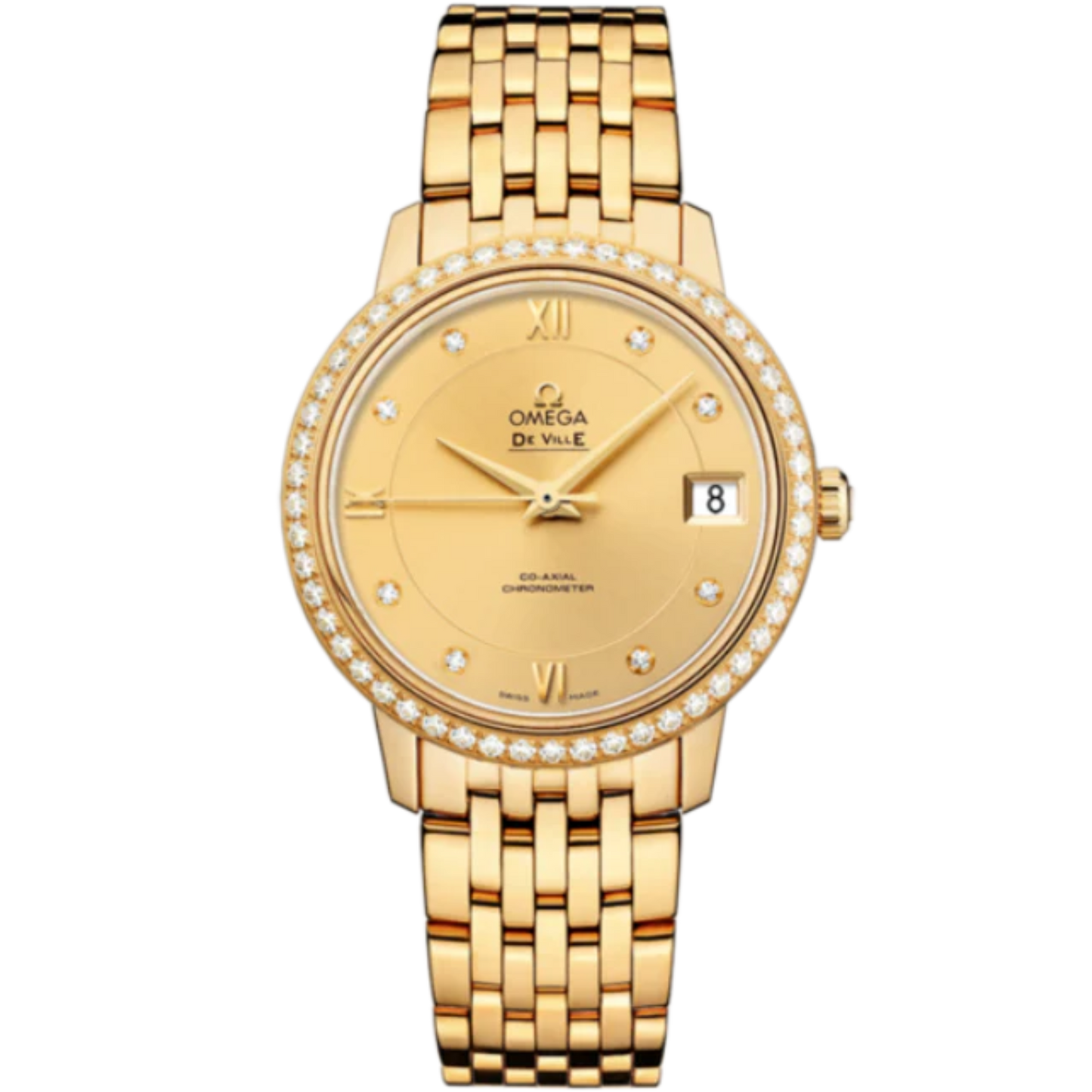 DE VILLE PRESTIGE 33 MM YELLOW GOLD WITH YELLOW DIAL