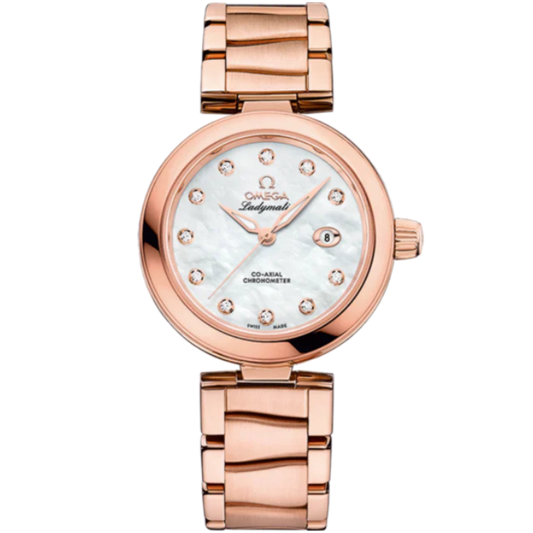 DE VILLE LADYMATIC 34 MM SEDNA™ GOLD WITH MOTHER OF PEARL DIAL