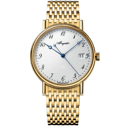 CLASSIQUE 5177 38 MM YELLOW GOLD WITH WHITE "GRAND FEU" ENAMEL DIAL