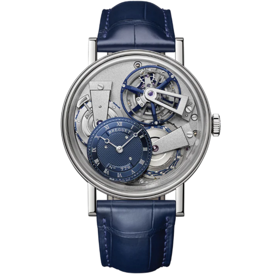 TRADITION 7047 41 MM PLATINUM WITH BLUE DIAL
