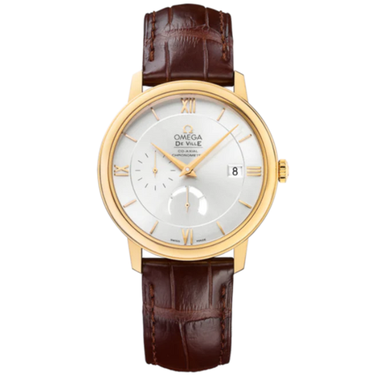 DE VILLE PRESTIGE 39 MM YELLOW GOLD WITH SILVER DIAL