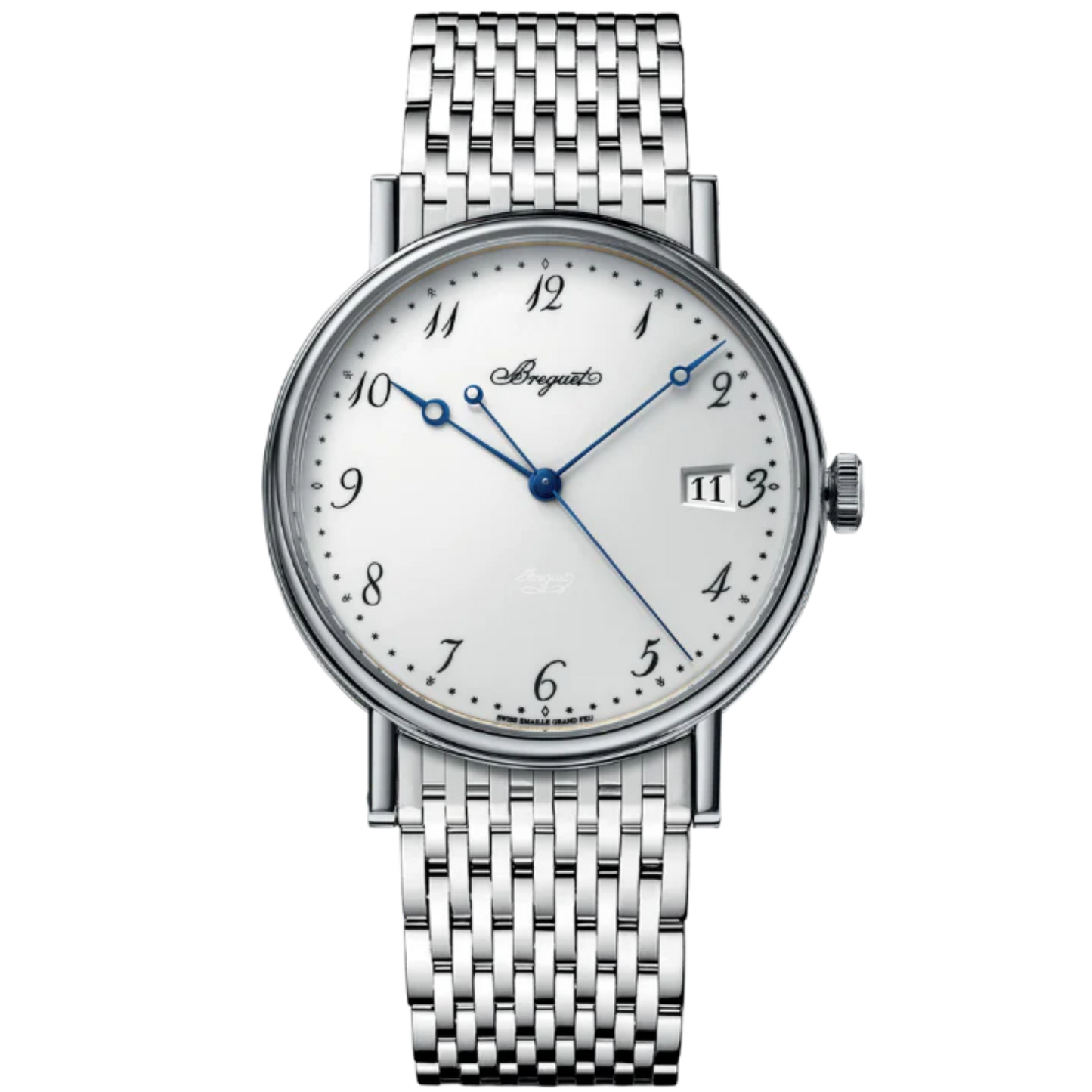CLASSIQUE 5177 38 MM WHITE GOLD WITH WHITE "GRAND FEU" ENAMEL DIAL