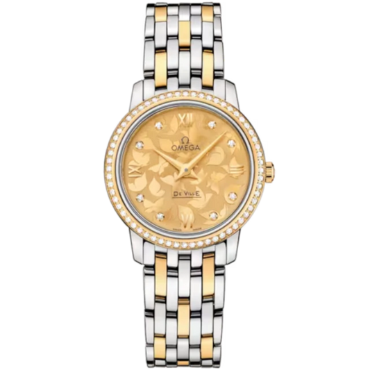 DE VILLE PRESTIGE BUTTERFLY 27 MM STAINLESS STEEL - YELLOW GOLD WITH YELLOW DIAL