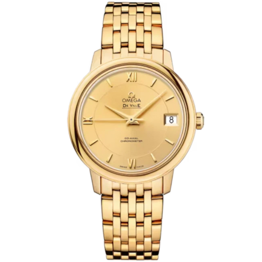 DE VILLE PRESTIGE 33 MM YELLOW GOLD WITH YELLOW DIAL