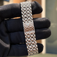 Audemars Piguet Ref. 15123BC White Gold “Jules Audemars ” on Full White Gold Bracelet with Factory Diamond Dial & Emerald Markers & Emerald Cut Bezel