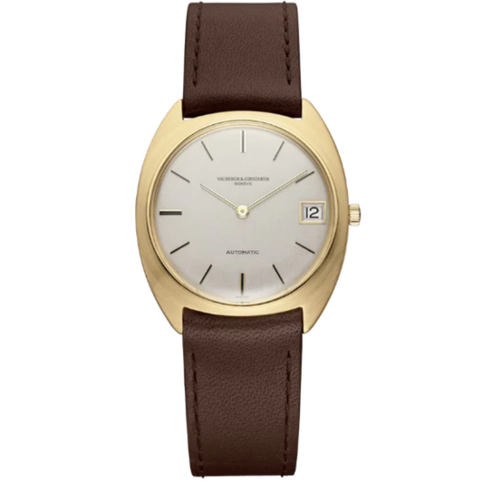 LES COLLECTIONNEURS REFERENCE 7595Q 34 MM 18K YELLOW GOLD WITH WHITE DIAL