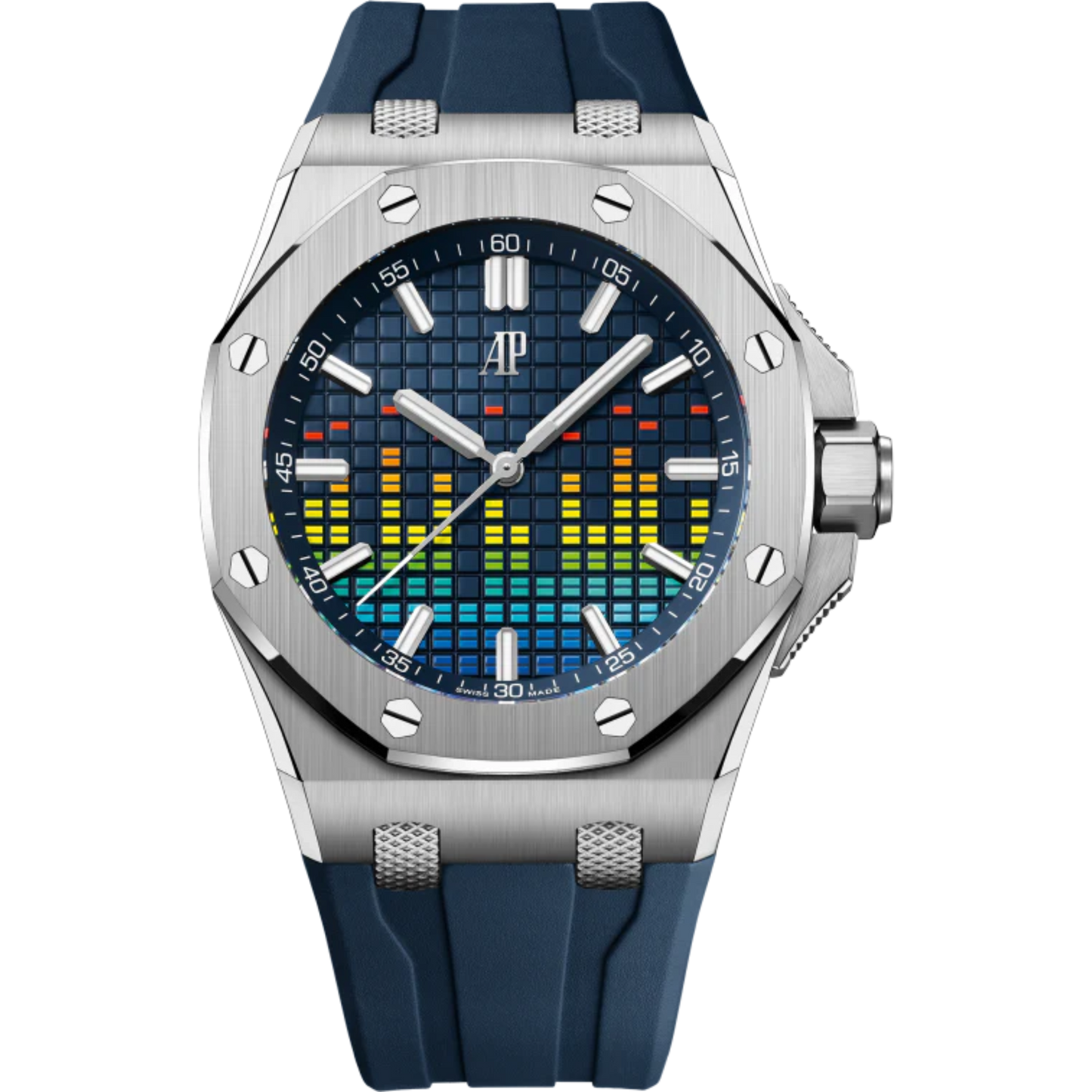 Royal Oak Offshore Selfwinding - Music Edition 43MM Blue Rubber Strap Blue Dial With Printed VU Meter Titanium Case