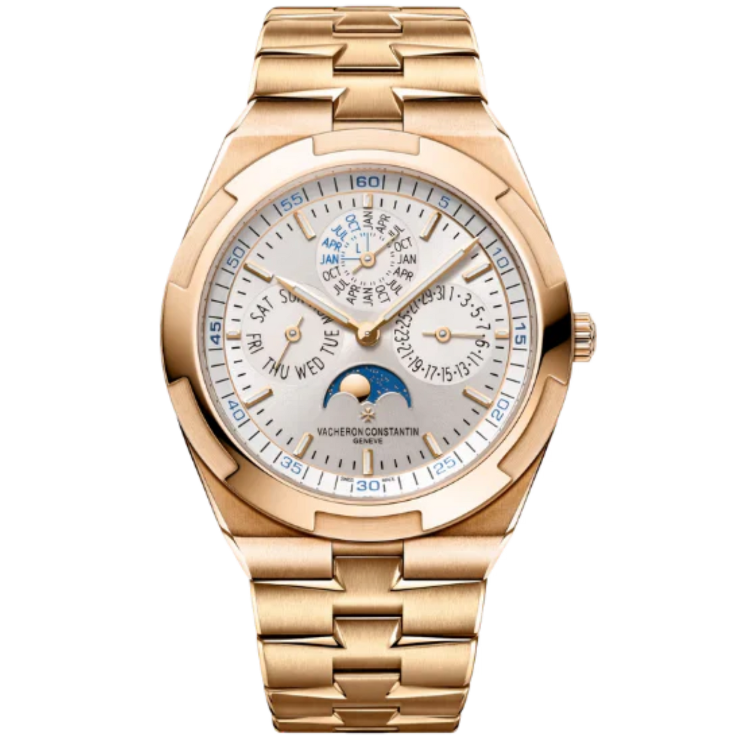 OVERSEAS PERPETUAL CALENDAR ULTRA-THIN 41 MM PINK GOLD WITH WHITE METAL DIAL