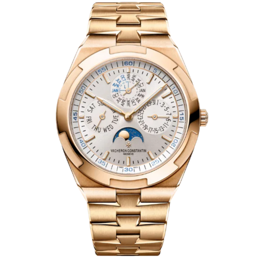 OVERSEAS PERPETUAL CALENDAR ULTRA-THIN 41 MM PINK GOLD WITH WHITE METAL DIAL