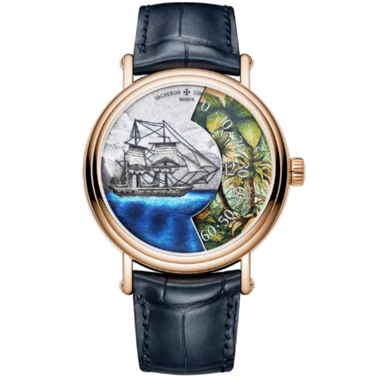 METIERS D'ART TRIBUTE TO EXPLORER NATURALISTS - DETROIT DE MAGELLAN 41 MM PINK GOLD WITH WHITE GOLD DIAL