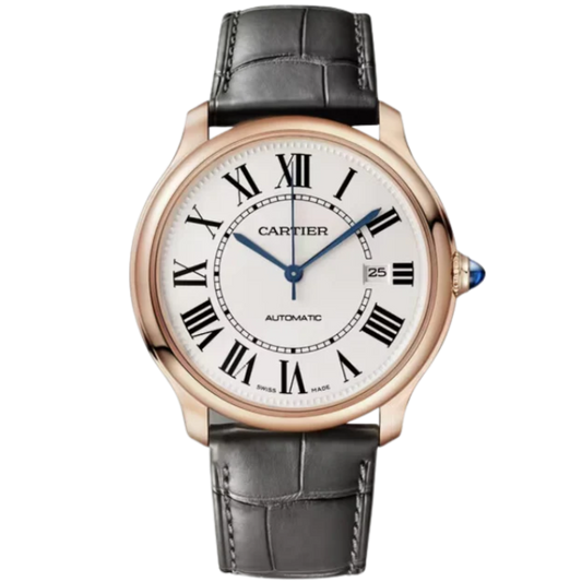 RONDE LOUIS CARTIER 40 MM 18K ROSE GOLD WITH SANDBLASTED BEIGE DIAL