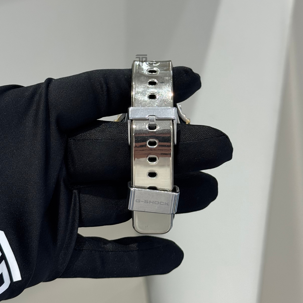Casio Iced out G Shock Analog (White gold with Silver Dial and Strap)