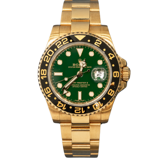 Rolex GMT Master Ref. 116718LN Yellow Gold  Green Dial