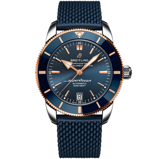 SUPEROCEAN HERITAGE B20 AUTOMATIC 42 MM STAINLESS STEEL & 18K ROSE GOLD WITH BLUE DIAL