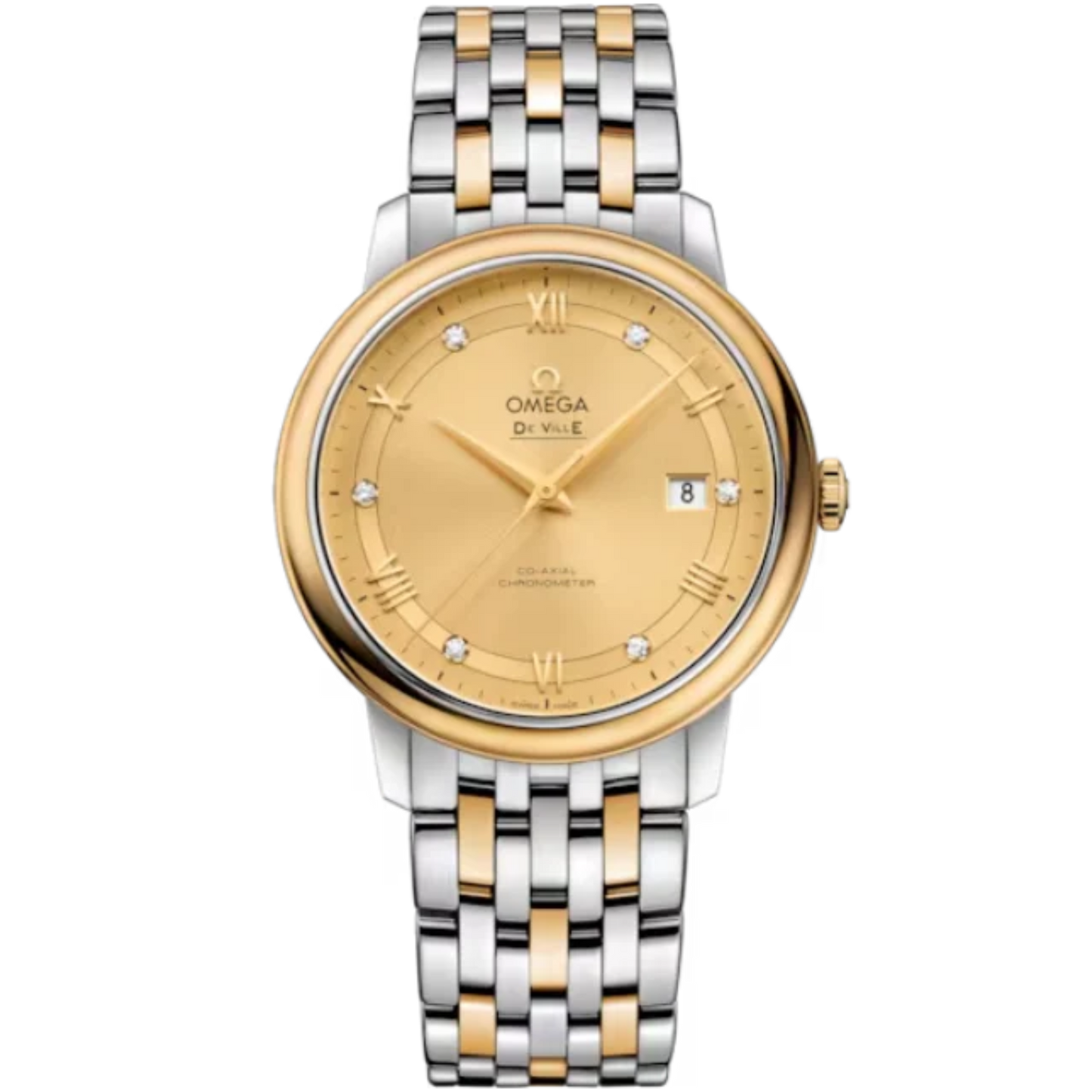 DE VILLE PRESTIGE 39 MM STAINLESS STEEL - YELLOW GOLD WITH YELLOW DIAL