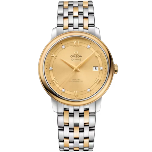 DE VILLE PRESTIGE 39 MM STAINLESS STEEL - YELLOW GOLD WITH YELLOW DIAL
