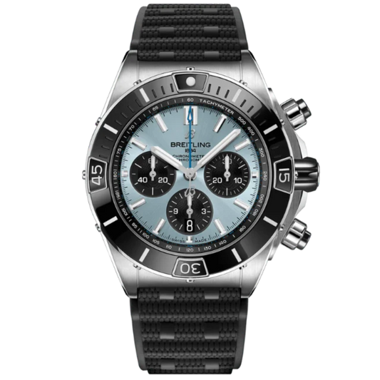 SUPER CHRONOMAT B01 44 MM STAINLESS STEEL & PLATINUM WITH ICE BLUE DIAL