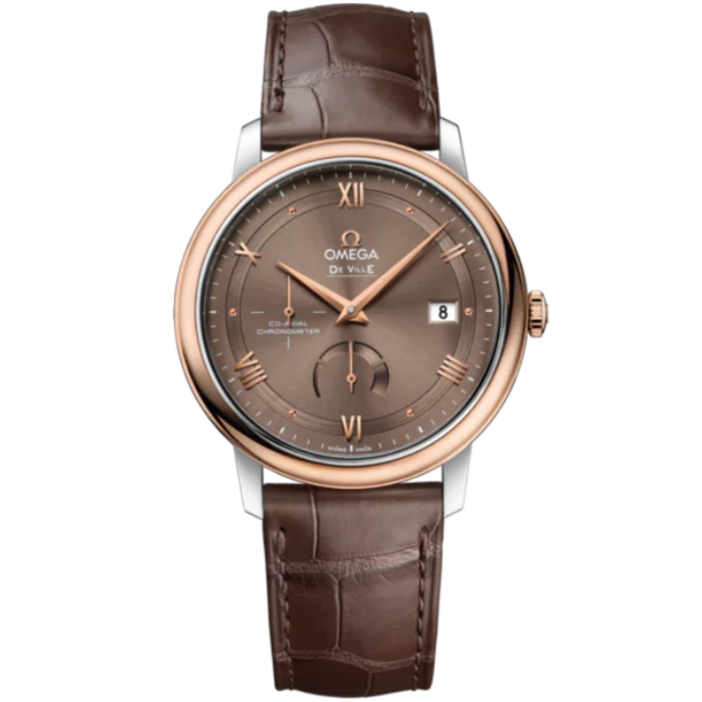 DE VILLE PRESTIGE 39 MM STAINLESS STEEL - RED GOLD WITH BROWN DIAL