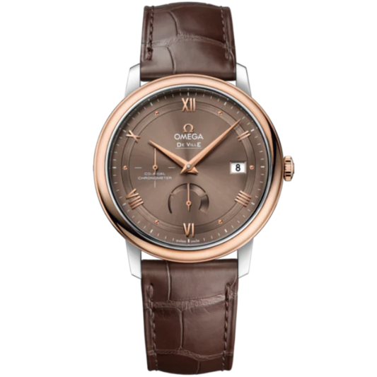 DE VILLE PRESTIGE 39 MM STAINLESS STEEL - RED GOLD WITH BROWN DIAL