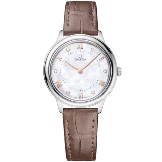 DE VILLE PRESTIGE 30 MM STAINLESS STEEL WITH MOTHER OF PEARL DIAL