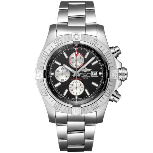 SUPER AVENGER II 48 MM STAINLESS STEEL WITH BLACK DIAL
