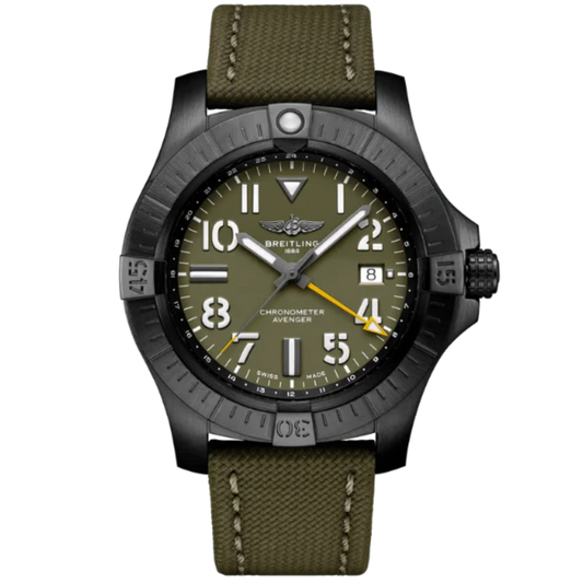 AVENGER AUTOMATIC GMT NIGHT MISSION 45 MM DLC-COATED TITANIUM AND GREEN DIAL