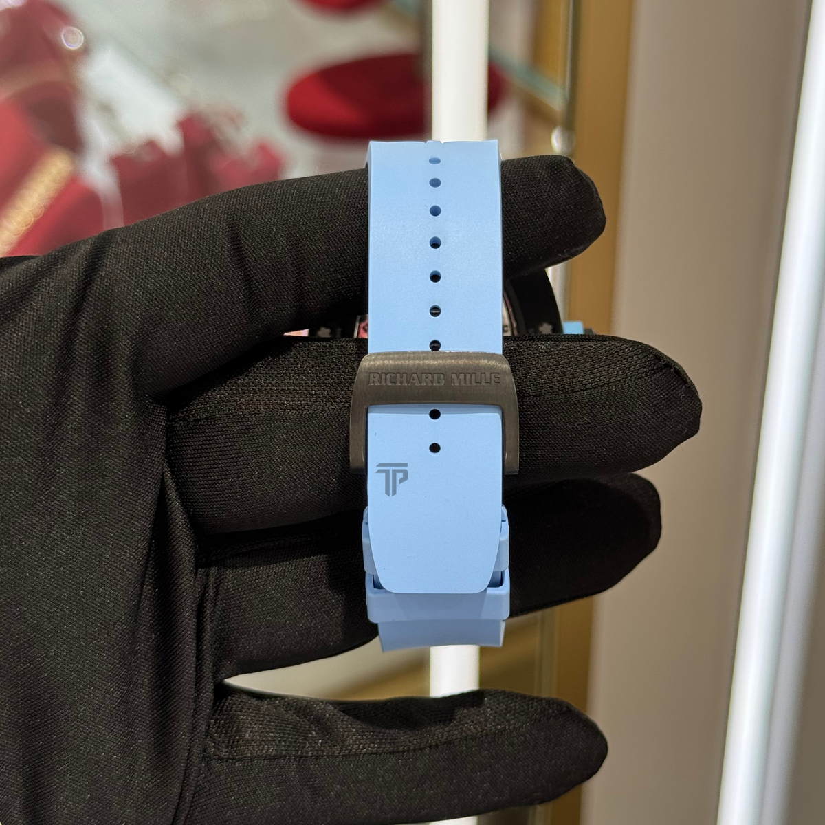 Richard Mille RM030 Black Carbon "Argentina" Blue Rehaut Full Set Complete