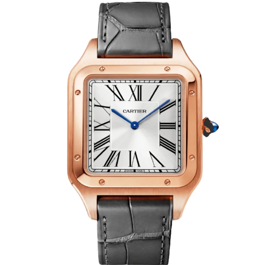 Cartier WGSA0032 Rose Gold Santos-Dumont Silver Dial